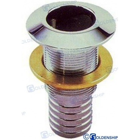 PASSA CASCOS 2" LATÃO CROMADO