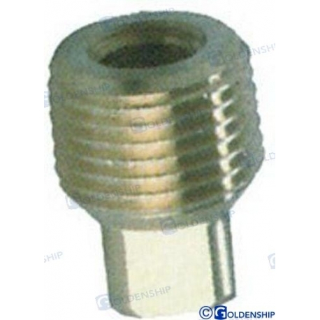 TAMPA/CONECTOR SOBRESSALENTE EM AÇO INOX.