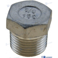 TAMPA/CONECTOR MACHO DE AÇO INOX 3/4
