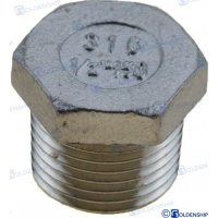 TAMPA/CONECTOR 1 MACHO DE AÇO INOXIDÁVEL