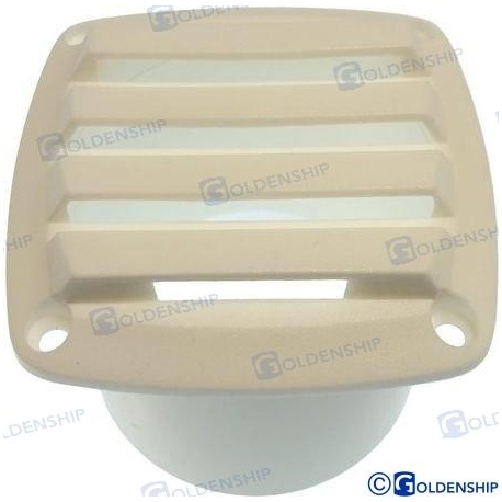 GRELHA DE VENTILAÇÃO ABS 85X85 /TUBO 3BRANCO