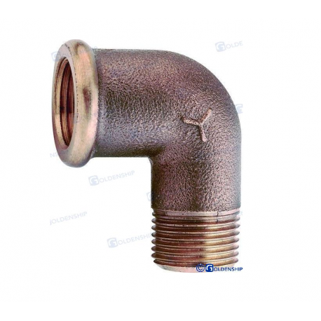COTOVELO MACHO/FÊMEA 90Âº BRONZE 3/8