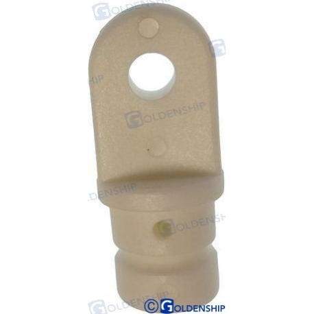TERMINAL MACHO DE NYLON BRANCO DE 16 MM (2)
