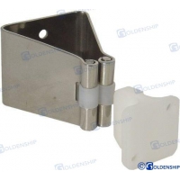 SUPORTES DE PORTAS DE AÇO INOX/NYLON 40X35