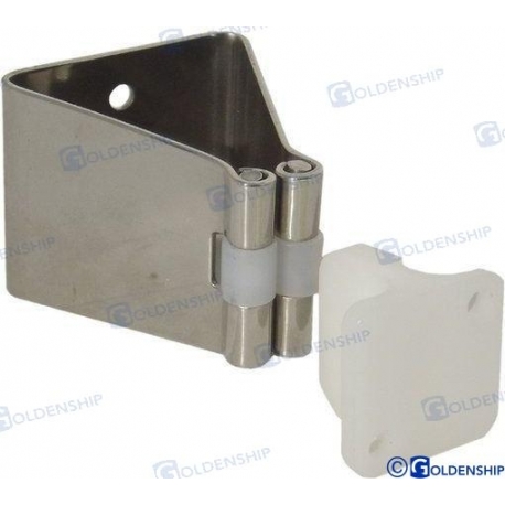 SUPORTES DE PORTAS DE AÇO INOX/NYLON 40X35