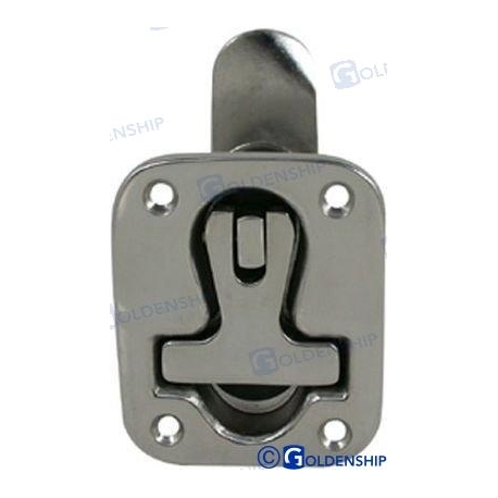 FECHADURA EM AÇO INOX COM CHAVE 63X76