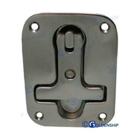 FECHO EM AÇO INOX T COM CHAVE 79X96