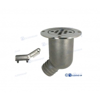 DRENO DA BANHEIRA EM AÇO INOX. C/VÁLVULA