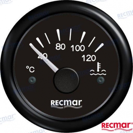 MANÓMETRO TEMPERATURA DA ÁGUA 40/120ºC NEGRO