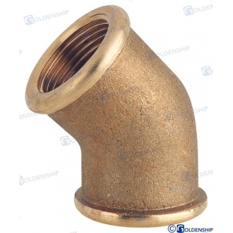 COTOVELO LATÃO 45° HH 1/2'' EM LATÃO CR