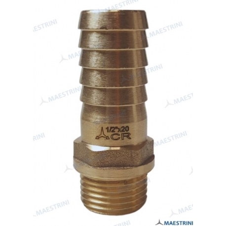 CONECTOR 1/2'' x 20 M. EM LATÃO CR