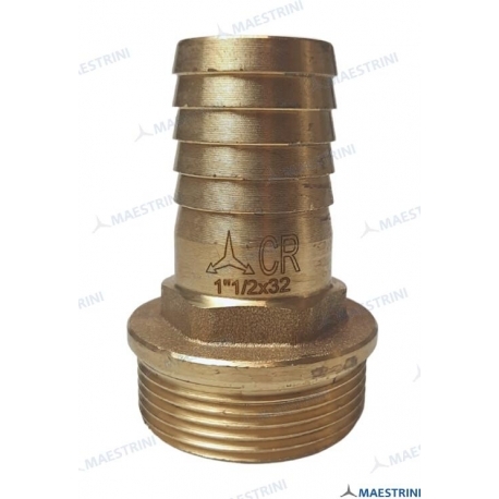 CONECTOR 1''1/2 x 32 M. EM LATÃO CR