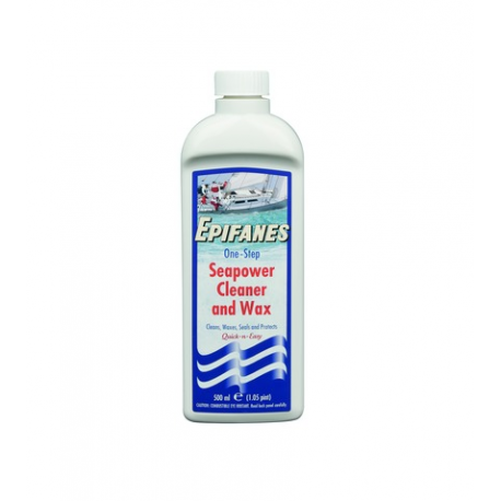 SEAPOWER CLEANER & WAX 500ML.