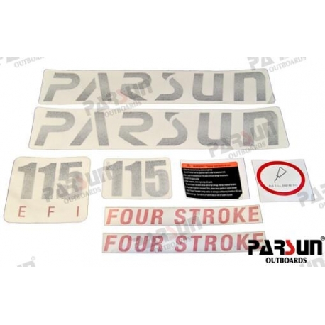 FULL SET OF F115 STICKERS, TOP COWLING