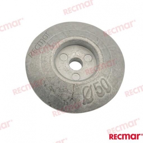 ÂNODO DE DISCO ÚNICO 50MM (ZN)