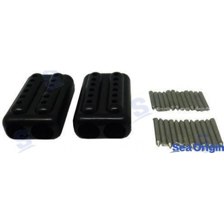 PAR DE PUNHOS EZ-SPLICE NEGRO 10/