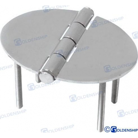 DOBRADIÇA DE AÇO INOX 4 PARAFUSOS 51X35