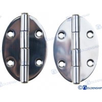 DOBRADIÇA OVAL DE AÇO INOX 78X56 (PACOTE 2)