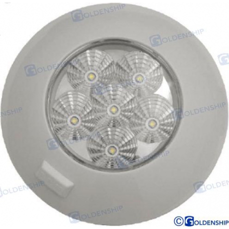 LUZ DE TETO LED INTERIOR 6W 12V-28V BRANCO