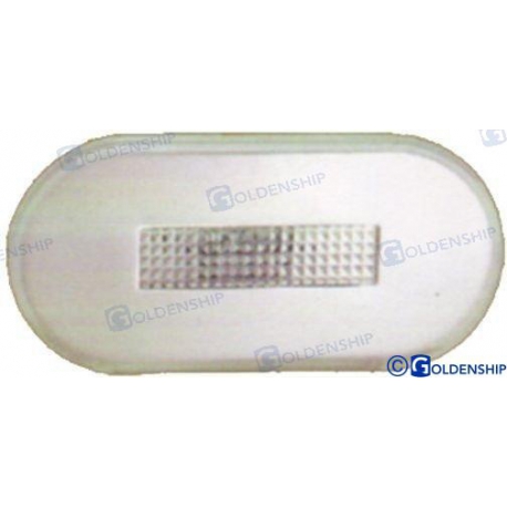 LUZ LED BRANCA OVAL INTERIOR/EXTERIOR