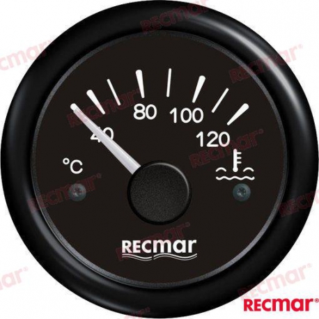 MANÓMETRO TEMPERATURA DA ÁGUA 40/120ºC NEGRO