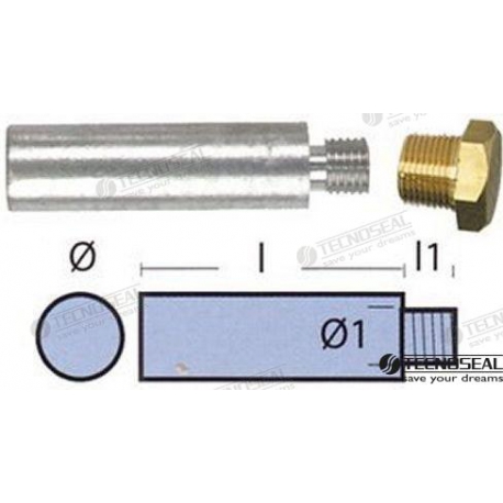 ANODO DO MOTOR YANMAR COMPLETO L 30MM