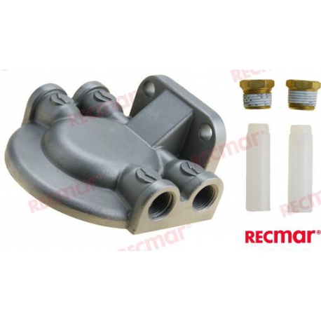 BRACKET INOX 316 STAINLESS STEEL WITH 2 TAMPA/CONECTORS AND 2 CONNECTION TUBES 3/8 10 MM REC25030