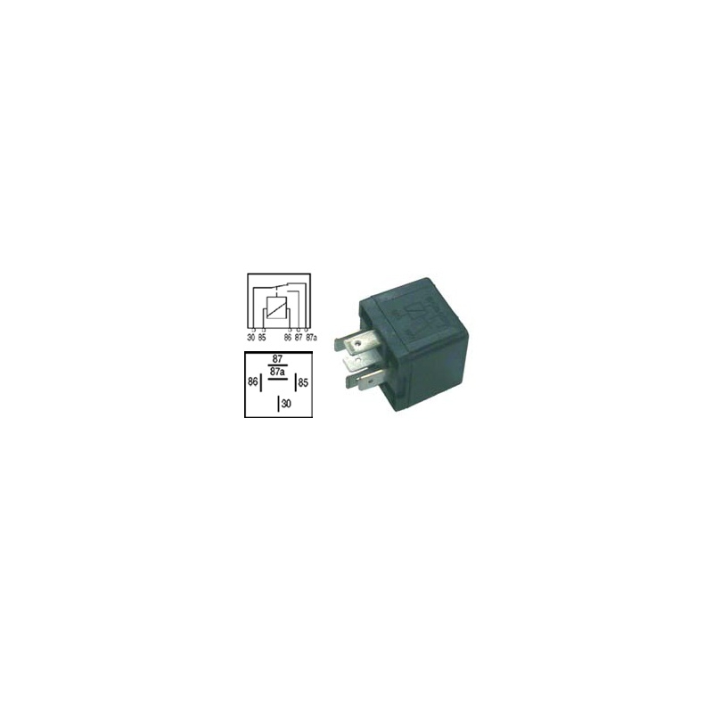 Rel&egrave; Automobilistico OFF-ON Relay 5 Pin 12V 40A Doppio Output 87