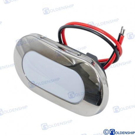 LED BRANCO PRATA LUZ OVAL INT/EXT