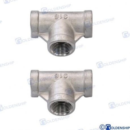 T LIGAÇÃO EM AÇO INOX FÊMEA 1 GS30533