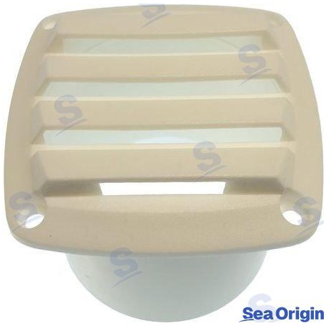GRELHA DE VENTILAÇÃO ABS 85X85 /TUBO 3BRANCO