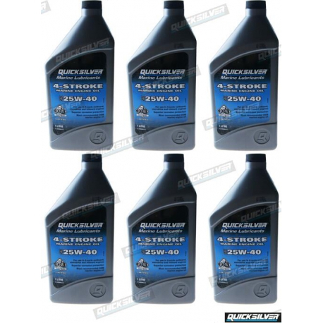 ÓLEO MOTOR 25W40 QUICKSILVER 1L (6 UN.)
