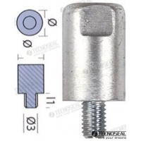 BARRA DE MOTOR DE ZINCO ANODO YANMAR Ø 20MM