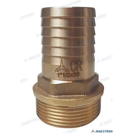 CONECTOR 1''1/2 x 38 M. EM LATÃO CR