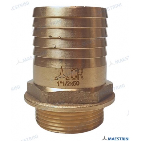 CONECTOR 1''1/2 x 50 M. EM LATÃO CR