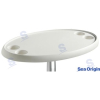 MESA OVAL BRANCA 762 X 457 MM