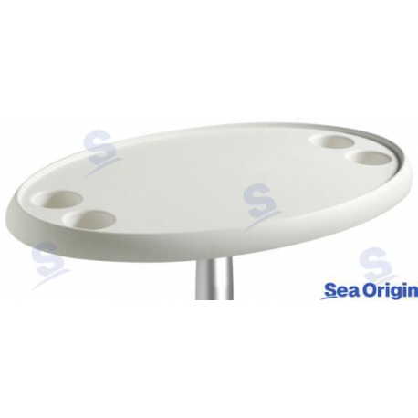 MESA OVAL BRANCA 762 X 457 MM