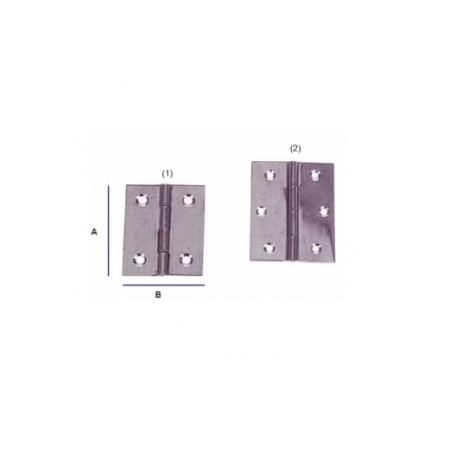 DOBRADIÇA DE AÇO INOX 25*30*0,8 (PACOTE 2)